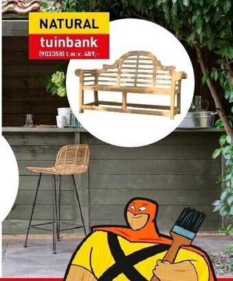 Hubo Natural tuinbank aanbieding