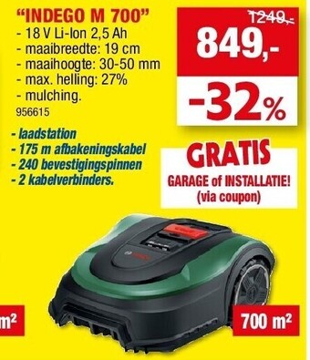 Hubo Robotmaaier “indego m 700” aanbieding