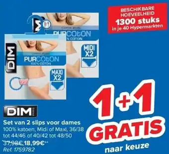 Carrefour Set van 2 slips voor dames aanbieding