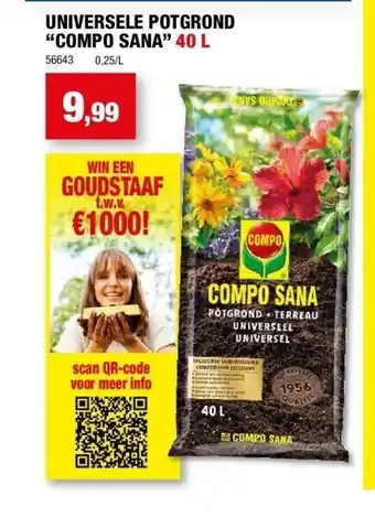 Hubo Universele potgrond “compo sana” 40 l aanbieding