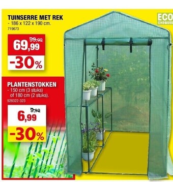 Hubo Tuinserre met rek - 186 x 122 x 190 cm. aanbieding
