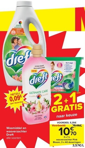 Carrefour Wasmiddel en wasverzachter dreft aanbieding