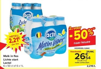 Carrefour Melk in fl es lichte start lactel aanbieding