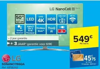 Carrefour Lg 50nano786qa uhd 4k led tv aanbieding