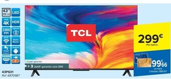 Carrefour Tcl uhd 4k led tv aanbieding