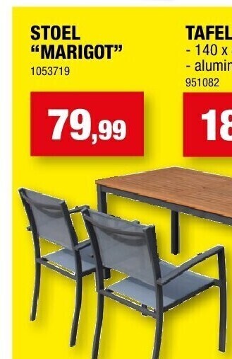 Hubo Stoel “marigot” aanbieding