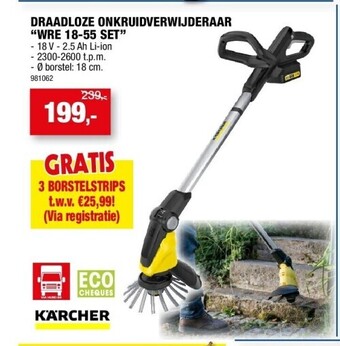 Hubo Draadloze onkruidverwijderaar “wre 18-55 set” aanbieding