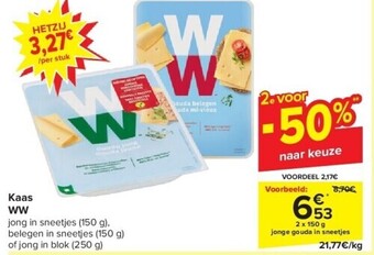 Carrefour Kaas ww aanbieding
