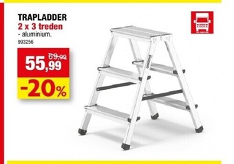 Trapladder 2 x 3 treden