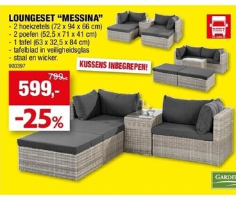 Hubo Loungeset “messina” aanbieding