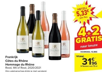 Frankrijk côtes du rhône hommage du rhône