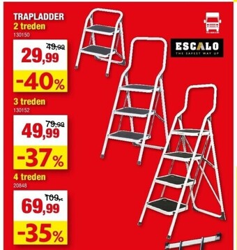 Hubo Trapladder 2 treden aanbieding