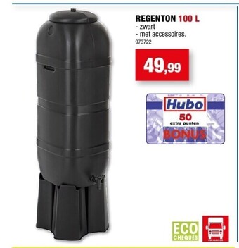Hubo Regenton 100 l aanbieding
