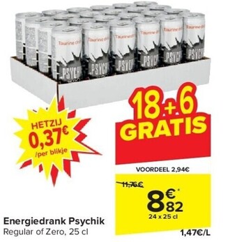Carrefour Energiedrank psychik aanbieding