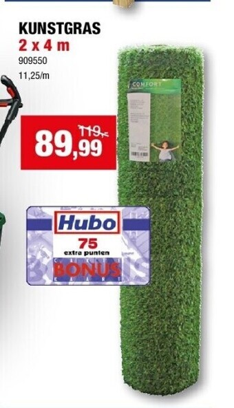 Hubo Kunstgras 2 x 4 m aanbieding