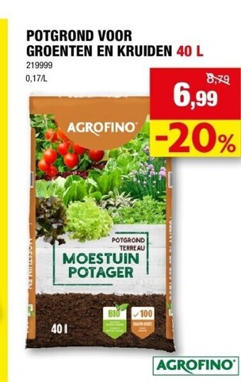 Hubo Potgrond voor groenten en kruiden 40 l aanbieding