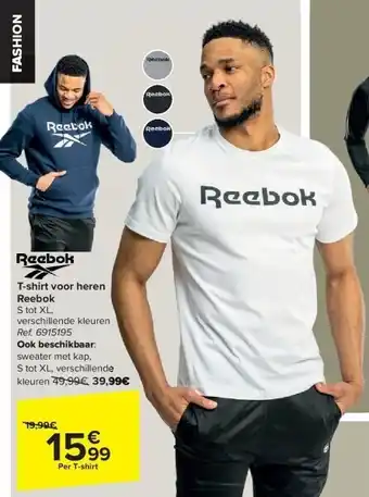 T-shirt voor heren reebok
