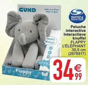 Cora Peluche interactive interactieve knuffel flappy l`éléphant aanbieding