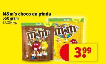 Kruidvat M&m's Choco En Pinda aanbieding