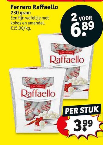 Kruidvat Ferrero Raffaello 230 gram aanbieding