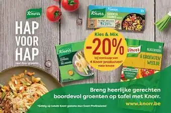 Makro Kies + mix -20% bij aankoop van 4 knorr producten naar keuze aanbieding