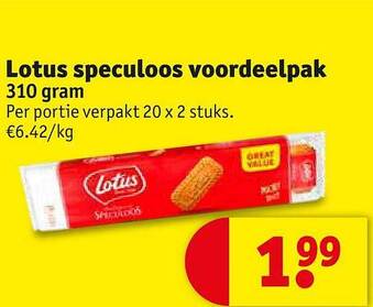 Kruidvat Lotus Speculoos Voordeelpak 310 Gram aanbieding