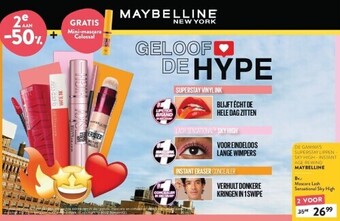 Di Maybelline mascara lash sensational sky high aanbieding