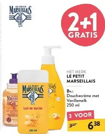 Di Le Petit Marseillais douchecrème met vanillemelk 250 ml aanbieding