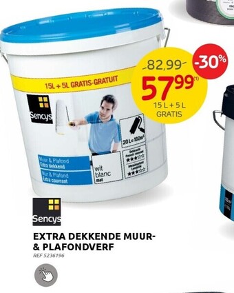 Brico Extra dekkende muur- & plafondverf aanbieding