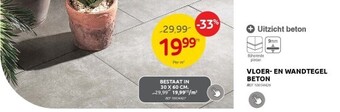 Brico Vloer- en wandtegel beton aanbieding