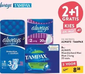 Always maandverband maxi maat 2 long
