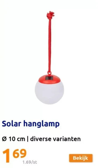 Action Solar hanglamp aanbieding