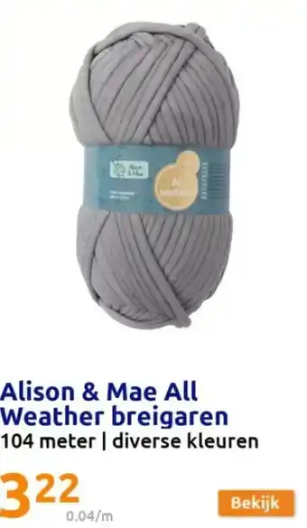 Action Alison & mae all weather breigaren aanbieding