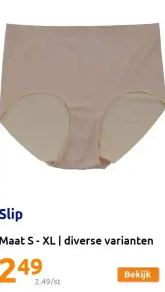 Action Slip aanbieding
