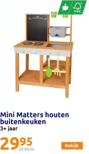 Action Mini matters houten buitenkeuken aanbieding