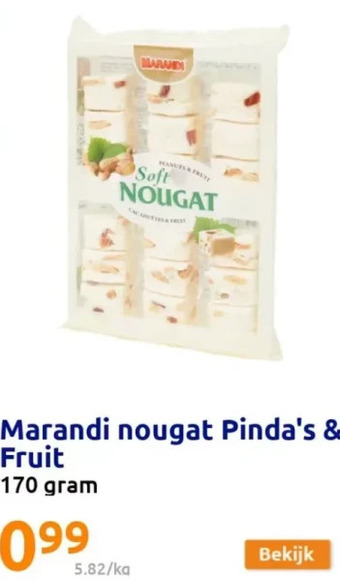 Action Marandi nougat pinda's & fruit aanbieding
