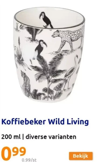 Action Koffiebeker wild living aanbieding