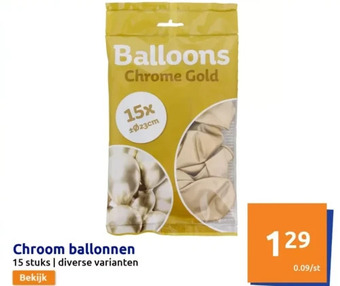 Action Chroom ballonnen aanbieding