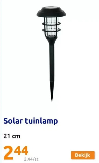 Action Solar tuinlamp aanbieding