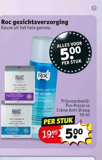 Kruidvat Roc Gezichtsverzorging aanbieding