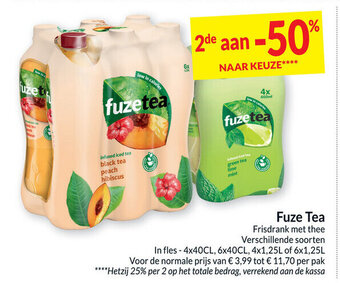 Intermarché Fuze tea frisdrank met thee aanbieding