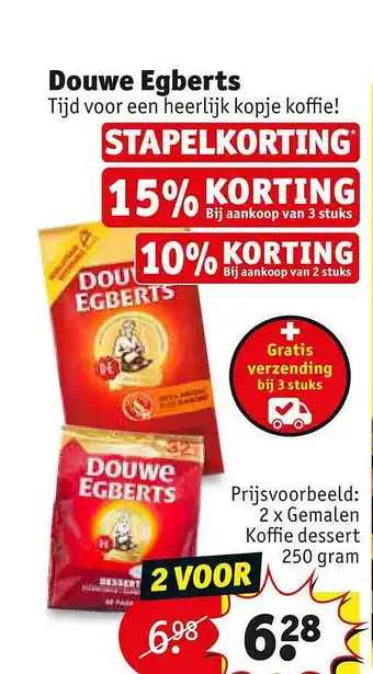 Kruidvat Douwe Egberts Koffie 250 gram aanbieding