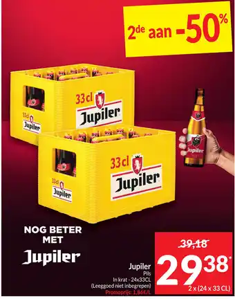 Intermarché Jupiler pils in krat 2 x (24 x 33 cl) aanbieding