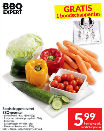 Intermarché Boodschappentas met bbq-groenten aanbieding