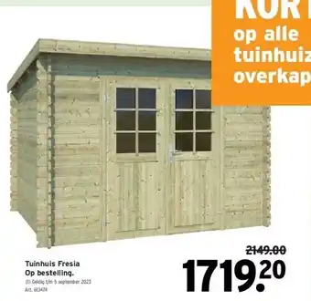 GAMMA Tuinhuis fresia op bestelling aanbieding