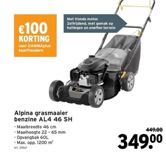 Alpina grasmaaier benzine al4 46 sh