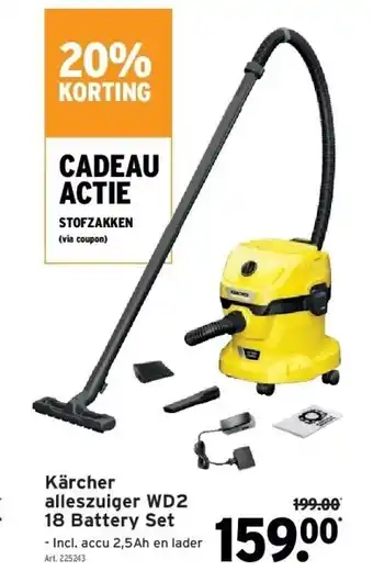 Kärcher alleszuiger wd2 18 battery set