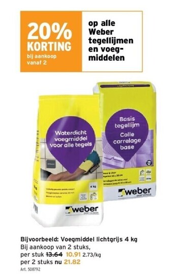 Voegmiddel lichtgrijs 4 kg