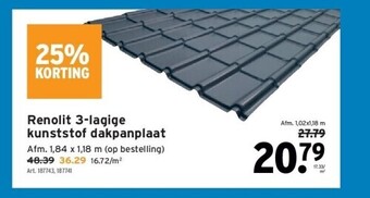 GAMMA Renolit 3-lagige kunststof dakpanplaat aanbieding