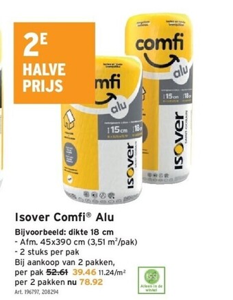 GAMMA Isover comfi® alu aanbieding